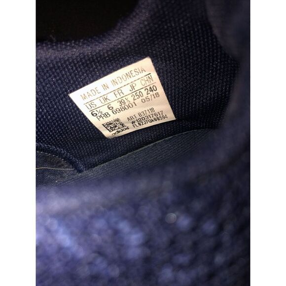 Adidas Swift Run Denim Sneakers B37118 Mens 6.5 Knit Blue Jean Navy - Picture 10 of 11